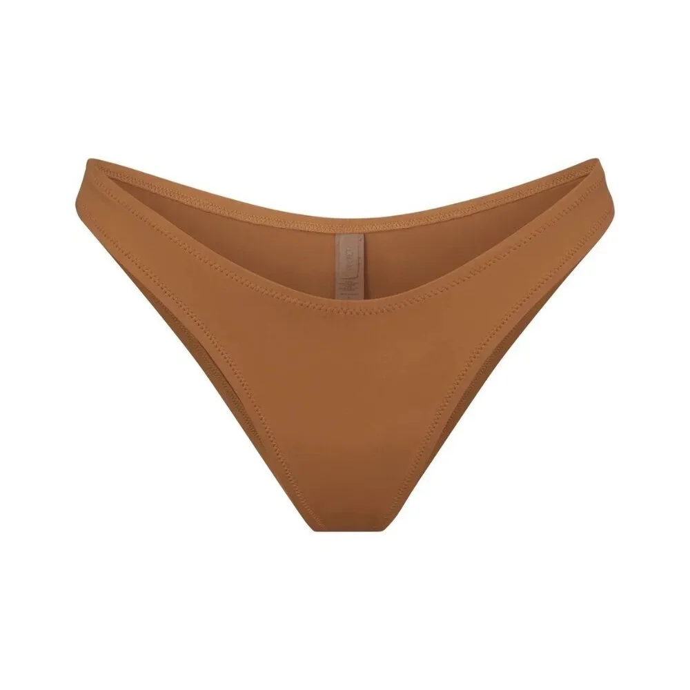 SKIMS Swim Cheeky Tanga Bottoms Almond Womens 2X‎